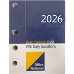 OFFICE NATIONAL 2022 DESK CALENDAR REFILL SIDE PUNCH