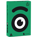 OPTIX COLOURED A4 COPY PAPER 80GSM REVA GREEN PACK 500 SHEETS