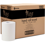 LIVI ESSENTIALS ROLL TOWEL 1PLY 100M CARTON 16
