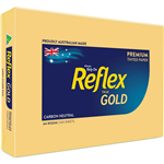 REFLEX COLOURS A4 COPY PAPER 80GSM GOLD PACK 500 SHEETS