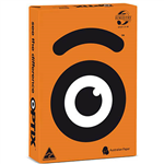OPTIX COLOURED A4 COPY PAPER 80GSM JANZ ORANGE PACK 500 SHEETS