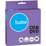 TUDOR CDDVD ENVELOPES 127 X 127MM WHITE PACK 50