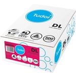 TUDOR DL ENVELOPES WALLET PLAINFACE STRIP SEAL LASER 90GSM 110 X 220MM WHITE BOX 500