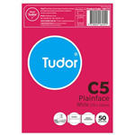 TUDOR C5 ENVELOPES POCKET PLAINFACE STRIP SEAL 80GSM 162 X 229MM WHITE PACK 50