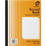 OLYMPIC 706 RECORD BOOK CARBONLESS DUPLICATE 50 LEAF 250 X 200MM