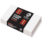 OLYMPIC PLAIN SYSTEM CARDS 75 X 125MM WHITE PACK 100
