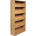 RAPID VIBE BOOKCASE 4 SHELF 900 X 315 X 1800MM BEECH