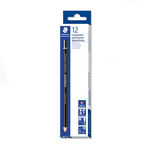 STAEDTLER 108 LUMOCOLOR PERMANENT GLASOCHROM PENCILS BLACK BOX 12