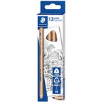 STAEDTLER 119 NATURAL JUMBO TRIANGULAR PENCILS HB PACK 12