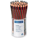 STAEDTLER 128 JUMBO TRIANGULAR GRAPHITE PENCILS 2B TUB 50