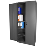 STEELCO STATIONERY CABINET 3 SHELVES 1830 X 914 X 463MM GRAPHITE RIPPLE