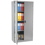 STEELCO STATIONERY CABINET 3 SHELVES 1830 X 914 X 463MM WHITE SATIN