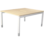 OBLIQUE HEIGHT ADJUSTABLE 2 PERSON BACK TO BACK DESK 1200 X 1500 X 720MM SNOW MAPLE