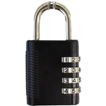 STEELCO CM8 COMBINATION LOCKER PADLOCK BLACK