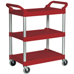 RUBBERMAID UTILTY CART TROLLEY 3 SHELF RED