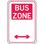 BRADY PARKING SIGNS  BUS ZONE METAL