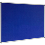 VISIONCHART CORPORATE FELT PINBOARD ALUMINIUM FRAME 1500 X 900MM ROYAL BLUE