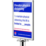 RETRACTA Q SIGN HOLDER A4 STAINLESSCHROME