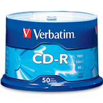VERBATIM CDR 700MB 52X SPINDLE SILVER PACK 50