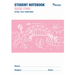 WRITER STUDENT NOTEBOOK 3MM DOUBLE RULEDGUIDE 32 PAGE 250 X 175MM ROSE PINK
