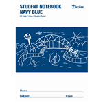 WRITER STUDENT NOTEBOOK 4MM DOUBLE RULEDGUIDE 32 PAGE 250 X 175MM NAVY BLUE