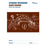 WRITER STUDENT NOTEBOOK 6MM DOUBLE RULEDGUIDE 32 PAGE 250 X 175MM DARK BROWN