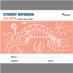 WRITER STUDENT NOTEBOOK PLAIN 32 PAGE 250 X 175MM SALMON