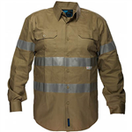 PRIME MOVER MA908 COTTON DRILL SHIRT LONG SLEEVE WITH TAPE