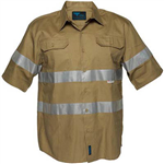 PRIME MOVER MA909 COTTON DRILL SHIRT SHORT SLEEVE WITH TAPE