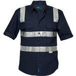 PRIME MOVER MS909 COTTON DRILL SHIRT SHORT SLEEVE WITH TAPE OVER SHOULDER