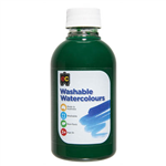 EDUCATIONAL COLOURS WASHABLE WATERCOLOUR PAINT 250ML GREEN