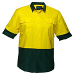 PRIME MOVER MS802 COTTON DRILL SHIRT SHORT SLEEVE LIGHTWEIGHT 2TONE