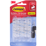 COMMAND ADHESIVE MINI HOOKS PACK 18 HOOKS AND 24 STRIPS