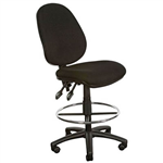 YS DESIGN 08 DRAFTING CHAIR HIGH BACK BLACK