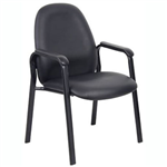 BRONTE VISITORS CHAIR MEDIUM BACK PU BLACK