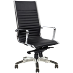 COGRA EXECUTIVE CHAIR HIGH BACK ARMS LEATHER BLACK