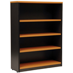 OXLEY BOOKCASE 4 SHELF 900 X 315 X 1200MM BEECHIRONSTONE