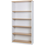 OXLEY BOOKCASE 5 SHELF 900 X 315 X 1800MM OAKWHITE