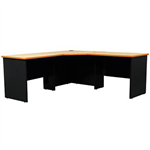 OXLEY CORNER WORKSTATION 1800 X 1800 X 750 X 730MM BEECHIRONSTONE