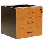 OXLEY FIXED PEDESTAL 3 DRAWER 450 X 476 X 470MM BEECHIRONSTONE