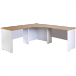 OXLEY CORNER WORKSTATION 1800 X 1800 X 600 X 730MM OAKWHITE
