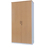 OXLEY FULL DOOR STORAGE CUPBOARD 900 X 450 X 1800MM OAKWHITE