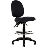 LINCOLN DRAFTING CHAIR MEDIUM BACK BLACK