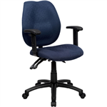 INITIATIVE AMBITION HIGH BACK OPERATOR CHAIR ARMS BLUE