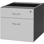 OXLEY FIXED PEDESTAL 1 DRAWER AND 1 FILE 450 X 476 X 470MM WHITEIRONSTONE