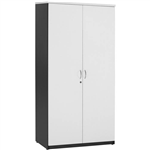 OXLEY FULL DOOR STORAGE CUPBOARD 900 X 450 X 1800MM WHITEIRONSTONE