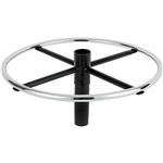 YS DESIGN TASK CHAIR COMPONENTS DRAFTING RING BLACKCHROME