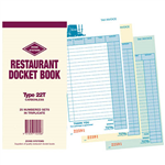 ZIONS 22T RESTAURANT DOCKET BOOK CARBONLESS TRIPLICATE 200 X 100MM 25 SETS