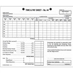 ZIONS 44 TIME AND PAY SHEETS 175 X 215MM PACK 100
